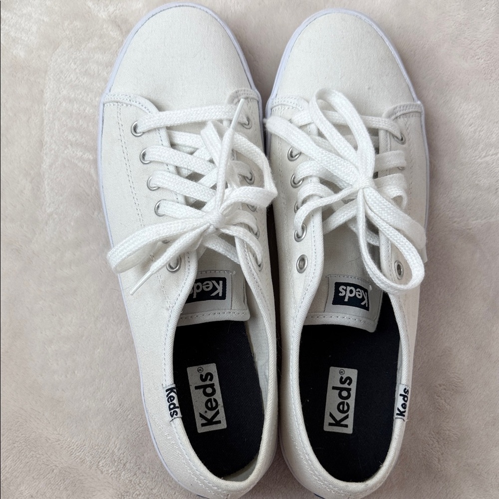 Keds Classic White Lace-Up Sneakers - Picture 5 of 6